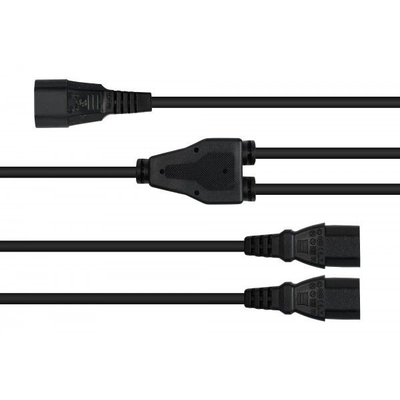Product Καλώδιο Τροφοδοσίας Kabelmeister Y-appliance extension C20- 2xC13 black 2m base image