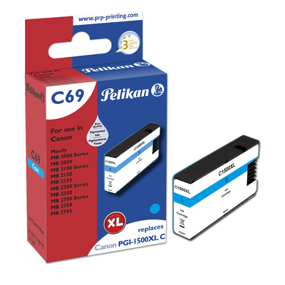 Product Μελάνι Συμβατό Pelikan Canon C69 PGI1500XL cy cyan compatible base image