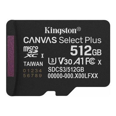 Product Κάρτα Μνήμης MicroSD 512GB Kingston SDXC Canvas+ Gen3 o.Adapter base image