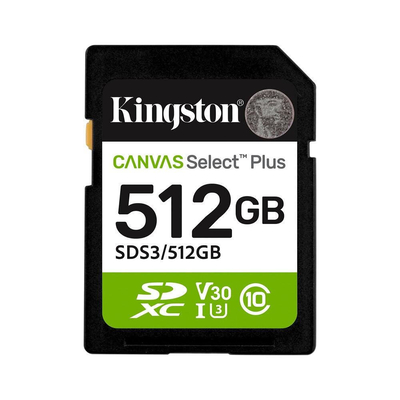 Product Κάρτα Μνήμης SDXC 512GB Kingston Canvas Plus Gen3 C10 base image