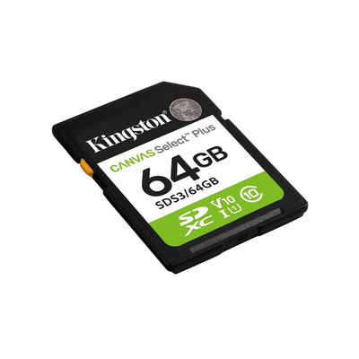 Product Κάρτα Μνήμης SDXC 64GB Kingston Canvas Plus Gen3 C10 base image