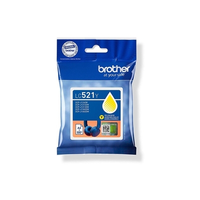 Product Μελάνι Brother LC-521Y Yellow DCPJ1260x/1310x/1360x/1460x base image