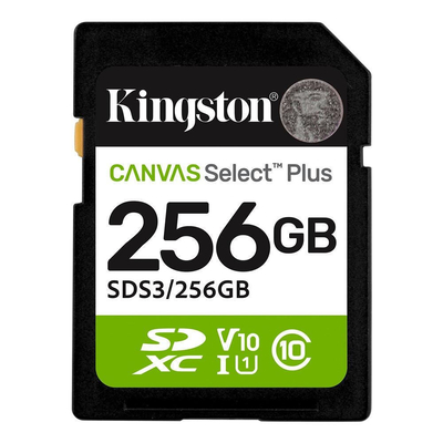 Product Κάρτα Μνήμης SDXC 256GB Kingston Canvas Plus Gen3 C10 base image
