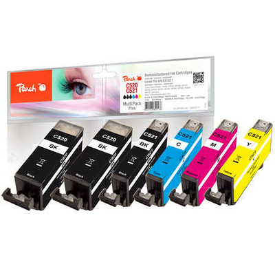 Product Μελάνι Συμβατό Peach Canon PG-520/CLI-521 Multipack Plus 2xbk,c,m,y base image