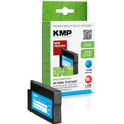 Product Μελάνι Συμβατό KMP HP 953XL (F6U16AE) cyan 2000 S. H166 Hybrid-Chip refilled base image