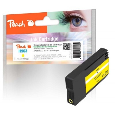 Product Μελάνι Συμβατό Peach HP Nr.963 3JA25AE yellow OEM reset ink leve base image