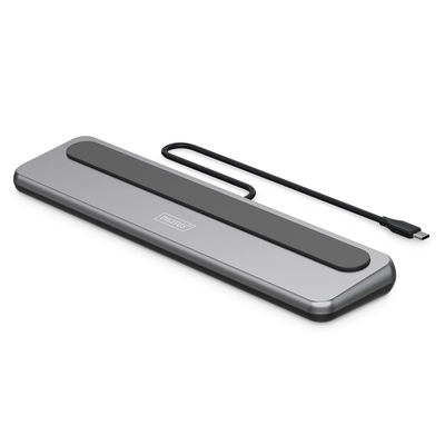 Product Docking Station Digitus USB-C->HDMI,DP,USBA,USBC,RJ45,PD silber base image