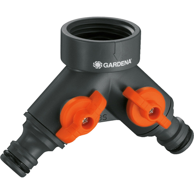 Product Συνδέσμος Ποτίσματος Gardena 2-Way Valve, for Taps (G3/4") Thread base image