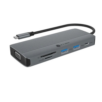 Product Docking Station Icy Box PD 10 in 1 1xHDMI 1xVGA USB-C base image
