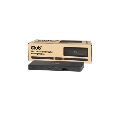 Product Docking Station Club 3D USB-C 14in1 >2xDP2.1/2xHDMI/3xUSB-C 4K60Hz PD100W base image
