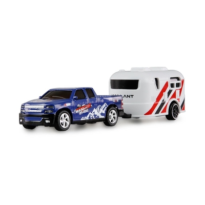 Product Τηλεκατευθυνόμενο Amewi RC Pickup Die Cast with Wohnwagen 1:64 RTR Blue 6+ base image