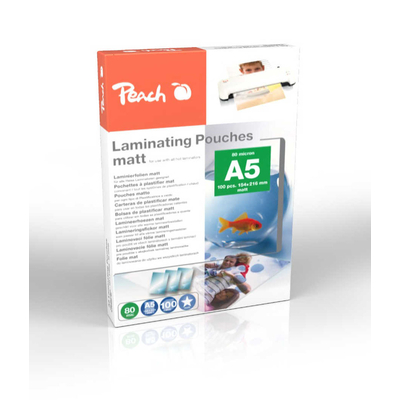 Product Φύλλα Πλαστικοποίησης Peach A5 (154x216mm), 80mic, matt base image