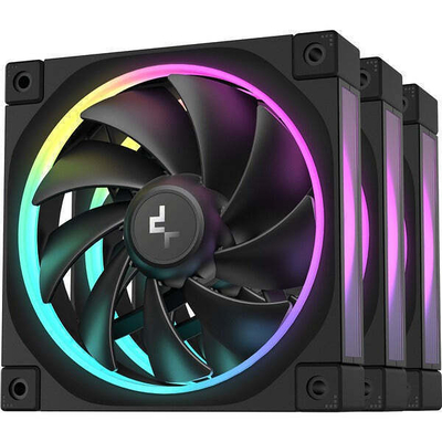Product Case Fan 12cm Deepcool FL12-3 in 1 Computer Black 3 pc(s) base image