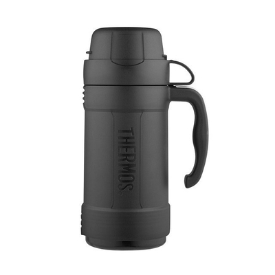 Product Θερμός 500 mll glass flask with one cup - Black base image