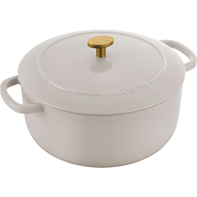 Product Γάστρα Ballarini Bellamonte Round Cast Iron Pot - 4 ltr, Ivory base image