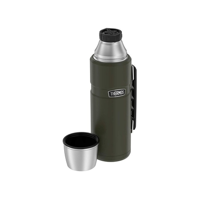 Product Θερμός 470 ml flask with cup holder - army Green base image