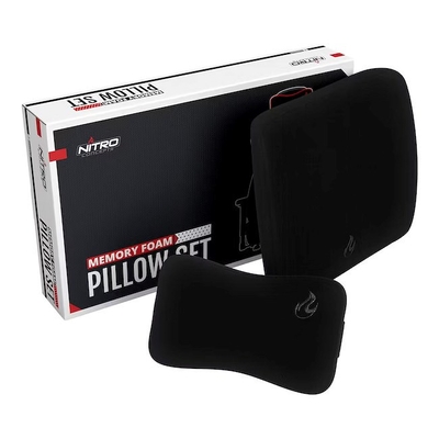 Product Μαξιλάρια Nitro Concepts Memory Foam Pillow Set Black/Black - foam cushion set base image
