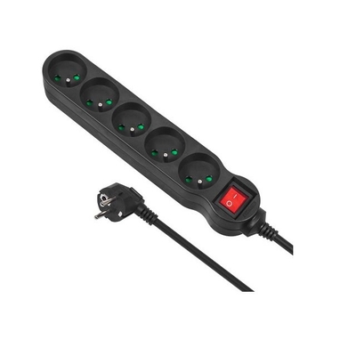 Product Πολύπριζο Maclean MCE185 5m 5 AC outlet(s) Indoor Black base image