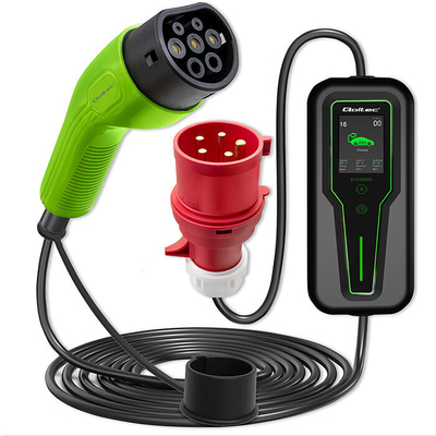 Product Σταθμός Φόρτισης Qoltec EV with 2-in-1 Type2 7kW CEE 32A/5 PIN 230V LCD 5m base image