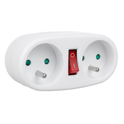 Product Ταφ Maclean Current Outlet, with 2 and Circuit Breaker, Type E, 2x16A, MCE337 E base image