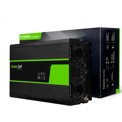 Product Inverter Αυτοκινήτου Green Cell INV25 1500W Black base image