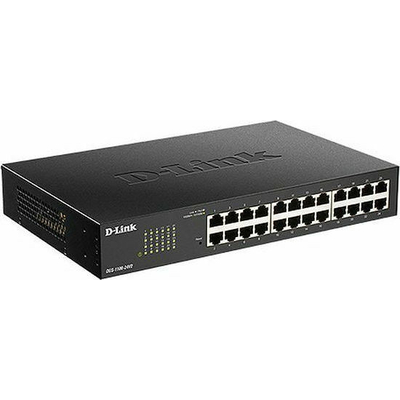 Product Network Switch D-Link DGS-1100-24V2 Managed L2 Gigabit (10/100/1000) 1U Black, Grey base image