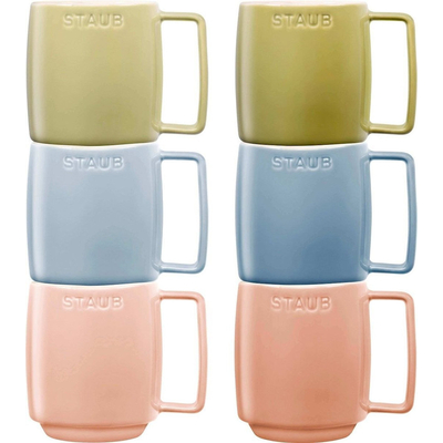 Product Κούπες Set of 6 Ceramic Mugs - Multicolor, 350 ml base image