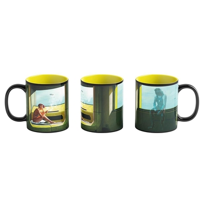 Product Κούπα Κεραμική Cenega Heat Reveal Cyberpunk 2077 Game Art Chronicles - V & Edward Hopper 450 ml Black, Yellow base image