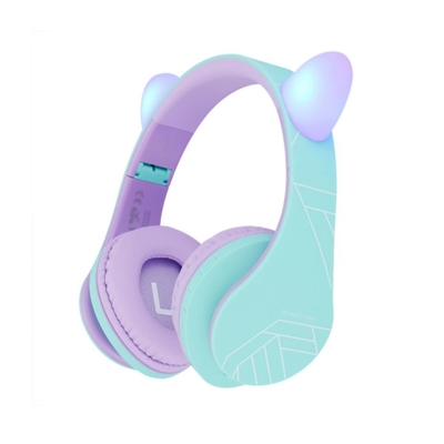 Product Headphones PowerLocus P2 Kids purple/turquoise with Ears base image