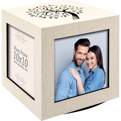 Product Κορνίζα ZEP Norman small 4x10x10 Wooden Photo Cube GLG10 base image