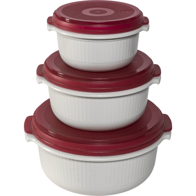 Product Δοχεία Φαγητού Emsa Micro Family Mikrowave Starter Set red 3 pcs. base image