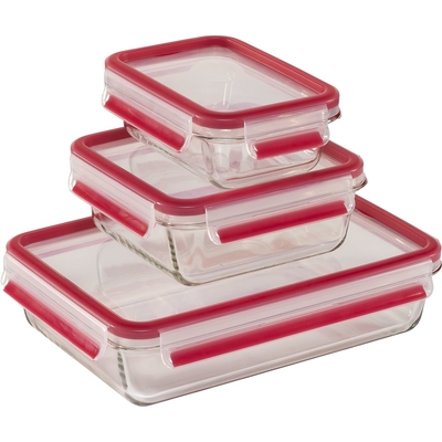 Product Δοχεία Φαγητού Emsa Clip&Close Glass Food Storage Box 3 pieces base image