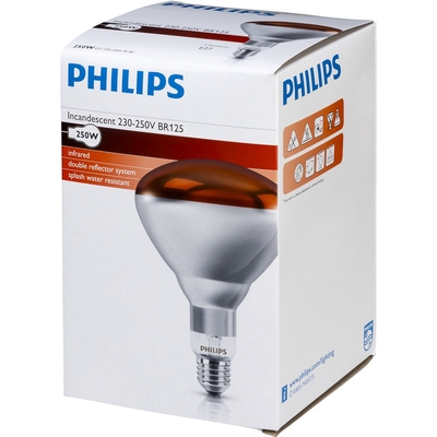 Product Λάμπα Υπερύθρων Philips BR125 IR 250W E27 230-250V Red base image