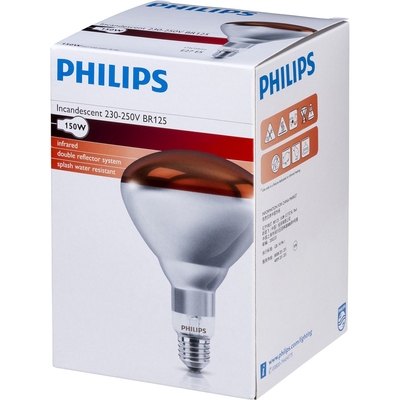 Product Λάμπα Υπερύθρων Philips BR125 IR 150W E27 230-250V Red base image