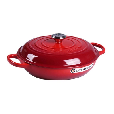 Product Κατσαρόλα Le Creuset Signature Cast Iron Shallow 30cm cherry Red (21180300602430) base image