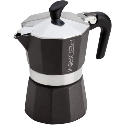Product Μπρίκι Espresso Pedrini Paint Aluminum 3 Cups dark grey (9113-8) base image
