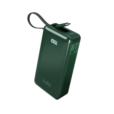 Product Powerbank SBS 10 000mAh with built-in cable USB-C Green base image