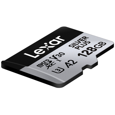 Product Κάρτα Μνήμης microSDXC 128GB Lexar Professional SILVER Plus UHS-I A2 V30 U3 4K- 2 pcs. base image