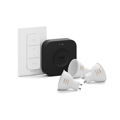 Product Smart Λάμπες Philips Hue Bridge Pro + 3 x GU10 + dimmer switch base image
