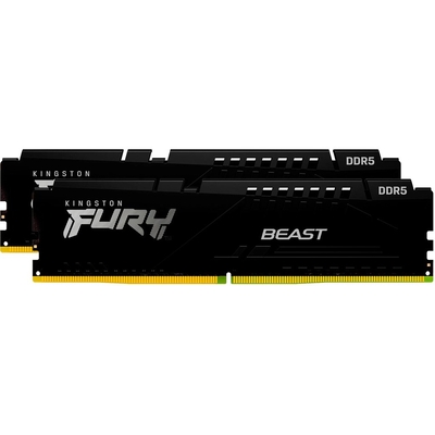 Product Μνήμη RAM Σταθερού DDR5 32GB Kingston 6000 CL30 (2x 16GB) Fury Beast Black base image