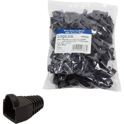 Product Κάλυμμα για Βύσμα Logilink Pullover RJ45 100 pieces Black base image