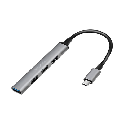 Product USB Hub Logilink 4 Port, USB-C --> 1xUSB-A 3.2 + 3xUSB-A 2.0 base image