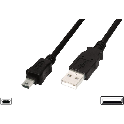 Product Καλώδιο USB Logilink USB-A 2.0 (M) --> USB-mini-B (M) 3.00m Black base image