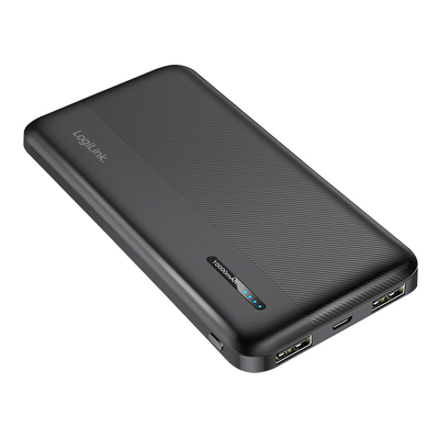 Product Powerbank Logilink 10000mAh 1xUSB-C, 2x USB-A Black base image