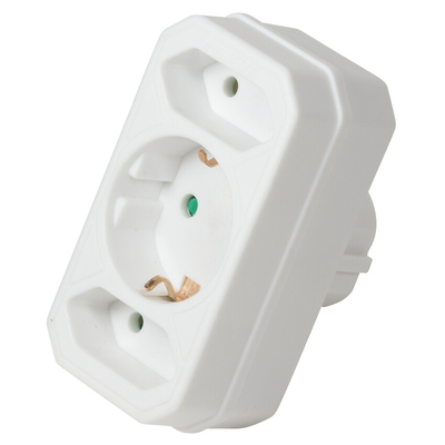 Product Ταφ Logilink socket adapter 3-fold / White base image