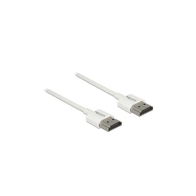 Product Καλώδιο HDMI Delock HighSpeed Ethernet A->A 4K 3D 0,25m White base image
