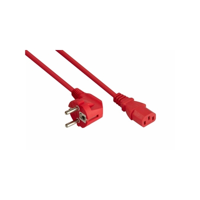 Product Καλώδιο Τροφοδοσίας Kabelmeister protective contact-M (90° angled) to C13 Red 1m base image