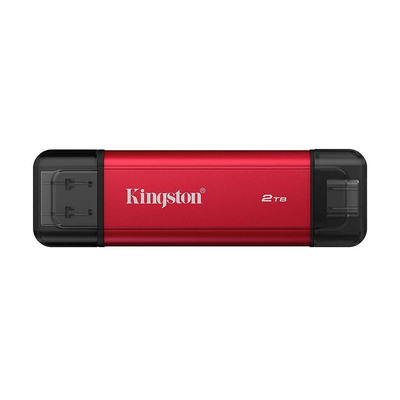 Product USB Flash 2TB Kingston Dual Portable SSD – USB 3.2 Gen 2 – Red base image