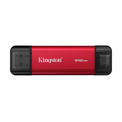 Product USB Flash 512GB Kingston Dual Portable SSD - USB 3.2 Gen 2 - Red base image