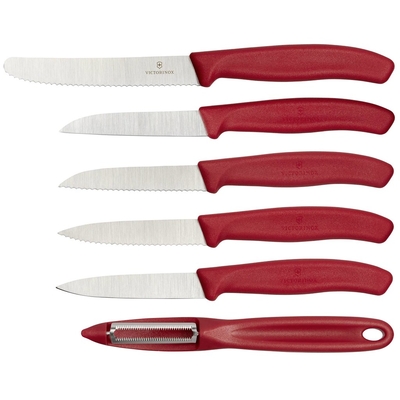 Product Μαχαίρια Κουζίνας Victorinox Swiss Classic veget. knife-Set 6pc red base image